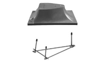 Global Pool Products 8' GX Diving Board 3 Bolt Base with Jig | Gray | GPP-DB-GX8-G-C