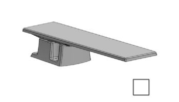 Global Pool Products 6' GX Diving Board 4 Bolt 12" Base with Jig and Spring Kit | White | GPP-DB-GX6-W-4B12-C