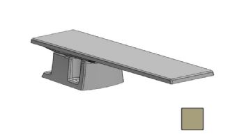 Global Pool Products 6' GX Diving Board 4 Bolt 12" Base with Jig and Spring Kit | White | GPP-DB-GX6-W-4B12-C