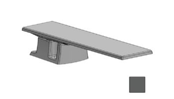 Global Pool Products 6' GX Diving Board 4 Bolt 12" Base with Jig and Spring Kit | White | GPP-DB-GX6-W-4B12-C