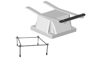 Global Pool Products 8' GX Diving Board 4 Bolt 14" Base with Jig and Spring Kit | Gray | GPP-DB-GX8-G-4B14-C