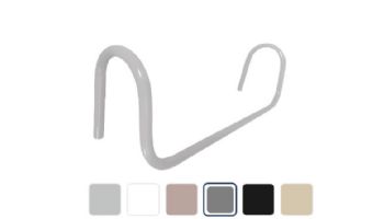 Saftron Deck Mounted Therapy Bars | .25" Thickness 1.90" OD | 24" W x 12" H | White | DMT-24-W
