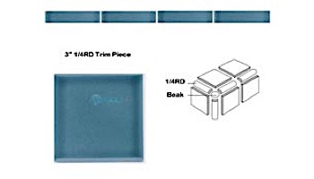 National Pool Tile Discovery Field 3" Trim | Terra Blue | DSF10N 1/4RD