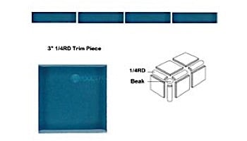 National Pool Tile Discovery Field 3" Trim | Terra Blue | DSF10N 1/4RD