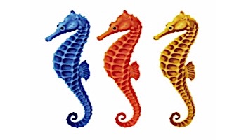 Porcelain Mosaic Orange Seahorse | 4" x 9" | PORC-SH17OR-9