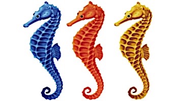 Porcelain Mosaic Blue Seahorse | 2" x 4" | PORC-SH17BL-4