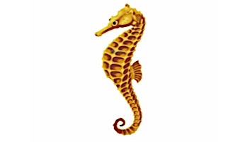 Porcelain Mosaic Yellow Seahorse | 2" x 4" | PORC-SH17YE-4