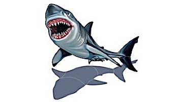 Porcelain Mosaic Shark | 32" x 18" | PORC-SK36
