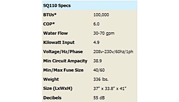 AquaCal Heatwave SuperQuiet Heat Pump | 100K BTU Titanium Heat Exchanger | Digital Display | R410A | SQ110AHDSBTK