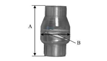 NDS 3" Swing Check Valve S x S | Clear | 1520C30