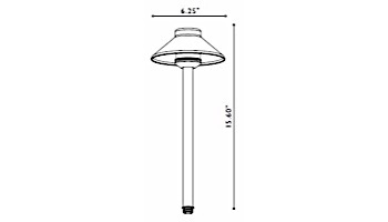 DemiLite® Black Wrinkle with 18" Riser Less Light | DL-20X-18R-BF | 224452