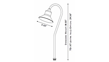 FX Luminaire TD Path Light | Copper | 18 Watt | Tall | TD18XTCU