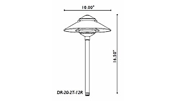 FX Luminaire | DellaRibalta Bronze 20 Watt 2 Tier Pathlight | DR-20-2T-12R-BZ | 224821