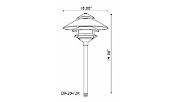 FX Luminaire | DellaRibalta Bronze 20 Watt 2 Tier Pathlight | DR-20-2T-12R-BZ | 224821