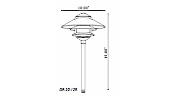 DellaRibalta® Desert Granite 20 Watt 2 Tier | DR-20-2T-12R-DG | 224826