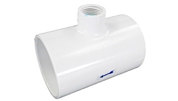Goldline PVC Tee Threaded used with Goldline Flow Switch | 2" Slip x 2" Slip x 1/2" | GLX-FLO-T