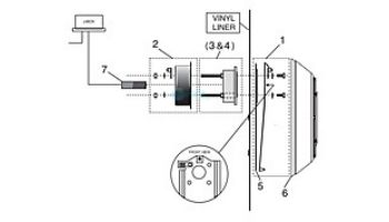 Pentair Aqualumin 1" Hub Mounting Bracket Vinyl Liner | 78887800