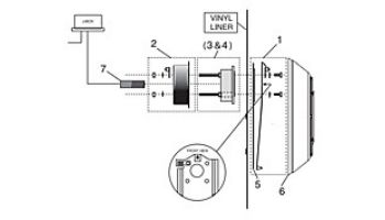 Pentair Aqualumin 1" Hub Mounting Bracket Vinyl Liner | 78887800