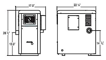 Hayward H-Series Induced Draft Above Ground Pool & Spa Heater | 100,000 BTU | Natural Gas | H100ID1