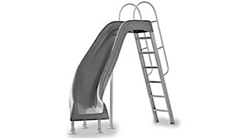 Inter-Fab City 2 Pool Slide | Left Curve | White | CITY2-CLW