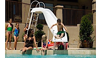 Inter-Fab City 2 Pool Slide | Right Curve | Gray | CITY2-CRG