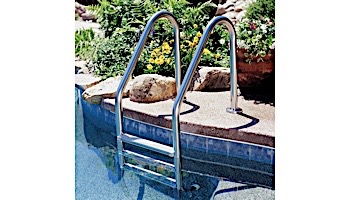 InterFab 3-Step Economy Lader With High Impact Plastic Treads | 1.90" x 0.49" Thickness Powder Coated Copper Vein | L3E049P-W-4