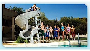 Inter-fab G-Force 2 Pool Slide | 360 Degree Turn | Summit Gray | G4C-G