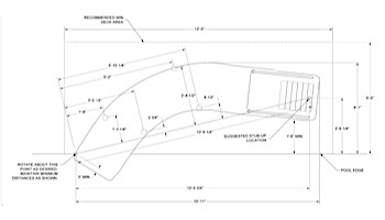 Inter-Fab Wild Ride Pool Slide | Right Curve | Blue | WRS-CRB-SS