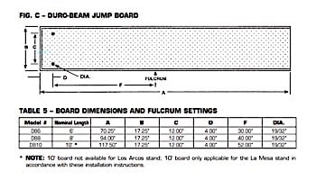 Inter-Fab Duro-Beam aquaBoard&trade; 2-Hole Diving Board 6' Gray with Gray Top Tread | DB6-9