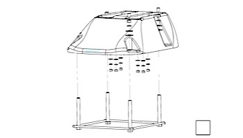 Inter-Fab Edge Fiberglass Diving Base Only with Jig | White | EDGE-BASE