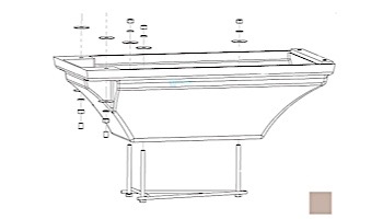 Inter-Fab 8' La Mesa Acrylic Base Only with Jig | Tan | LAM8-7