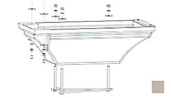 Inter-Fab 8' La Mesa Acrylic Base Only with Jig | Tan | LAM8-7