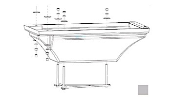 Inter-Fab 8' La Mesa Acrylic Base Only with Jig | Gray | LAM8-9