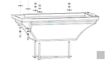 Inter-Fab 8' La Mesa Acrylic Base Only with Jig | Gray | LAM8-9