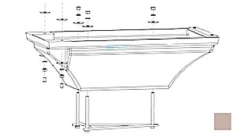 Inter-Fab 6' La Mesa Acrylic Base Only with Jig | Tan | LAM6-7