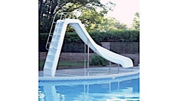 Inter-Fab Wild Ride Pool Slide | Right Curve | White | WRS-CR-SS