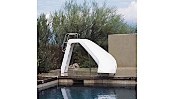 Inter-Fab White Water Pool Slide | Left Curve | White | WWS-CL-SS