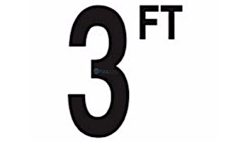 Depth Marker 4" Frost proof tile | 3 FT Smooth | DM41-2030