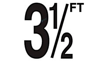 Depth Marker 4" Frost proof tile | 3 1/2 FT Non-Skid | DM42-2035