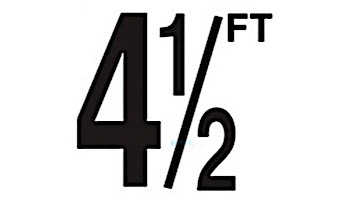 Depth Marker 4" Frost proof tile | 4 1/2 FT Non-Skid | DM42-2045