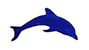 Artistry In Mosaics Mini Dolphin Mosaic | Aqua - 6" x 2" | DMIAQURB