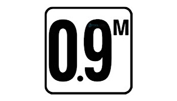 Inlays Vinyl 6x6 Stick-Ons Black/White Depth Marker | 0.9 Metric | V622709
