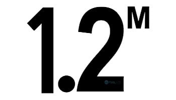 Depth Marker 6x6 Frost Proof Tile | 4" Non-Skid | 1.2M | C622712