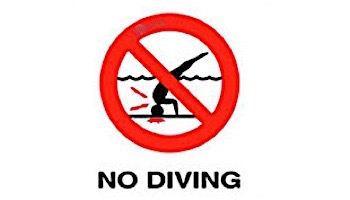 Depth Marker 4" Frost proof tile  No Diving Symbol
