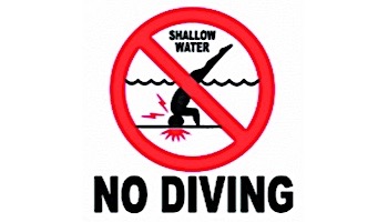 Inlays Depth Marker Frost Proof Tile NO DIVING