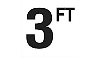 Inlays Depth Marker 4" Frost proof tile | 3 FT Non-Skid | C620030