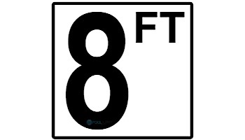 Depth Marker 4" Frost Proof Tile | 8 FT Smooth | C610080