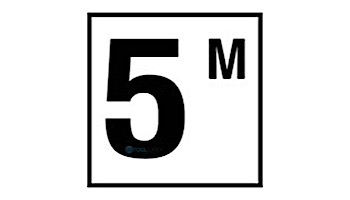 Inlay Ceramic 6" Tile Deck Depth Marker 4" Number | Metric-5 | Non-Skid | C623050