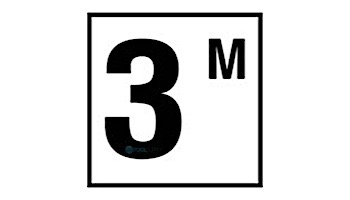 Inlay Ceramic 6" Tile Deck Depth Marker 4" Number | Metric-3 | Non-Skid | C623030
