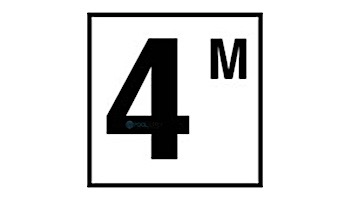 Inlay Ceramic 6" Tile Deck Depth Marker 4" Number | Metric-4 | Non-Skid | C623040